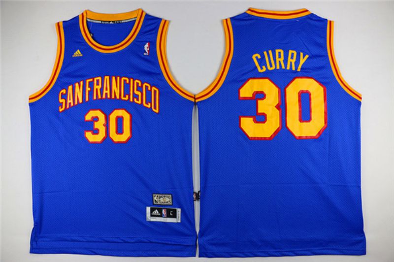 Men Golden States Warriors #30 Curry Blue Throwback NBA Jerseys->baltimore orioles->MLB Jersey